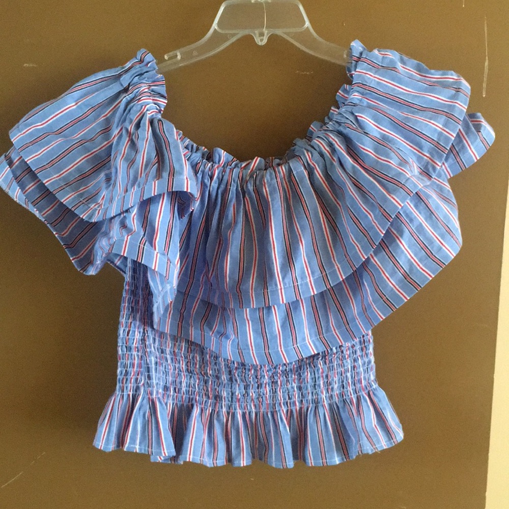 Akira off the shoulder striped top